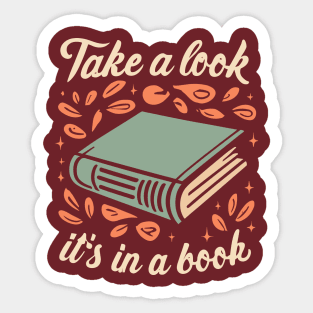 Take a Look, it's In a Book Sticker